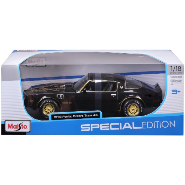 Фото - Колекційна машинка 1:18 Maisto 1978 Pontiac Firebird Trans Am (31464 met.black)